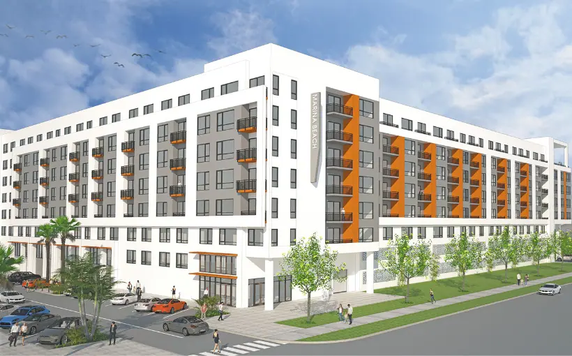 Marina Club Apartments LLC has engaged Skanska for $111 million to build a mixed-use building in St. Petersburg, FL.