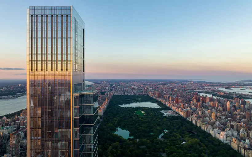 NY Extell Central Psrk Tower sunset