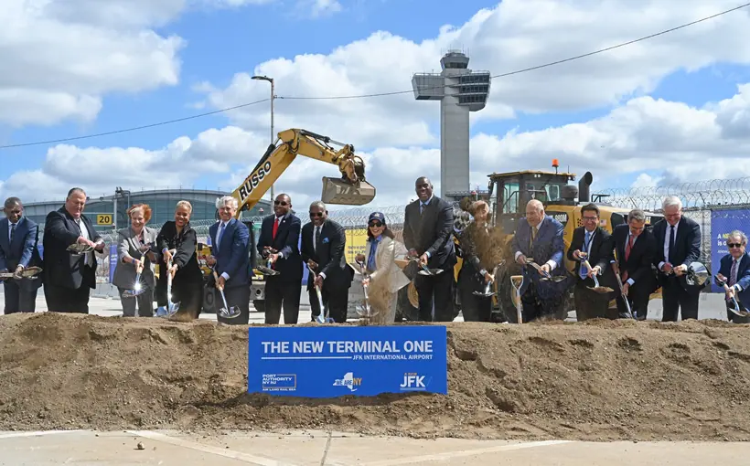 The $9.5-billion construction of a new Terminal One at JFK Airport in New York City has broken ground