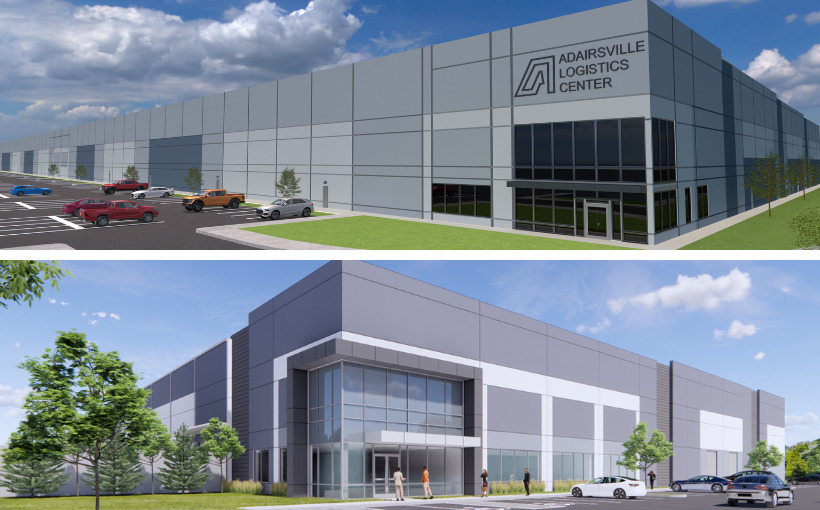 Stream Realty Partners and AEW are building speculative industrial projects in Adairsville and in Union City, GA.
