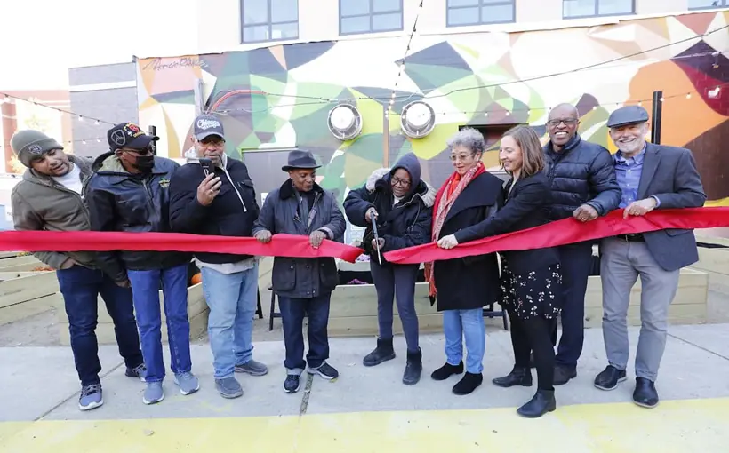 Winthrop Garden POP1 is the third public outdoor plaza to open with funding through the Chicago Recovery Plan