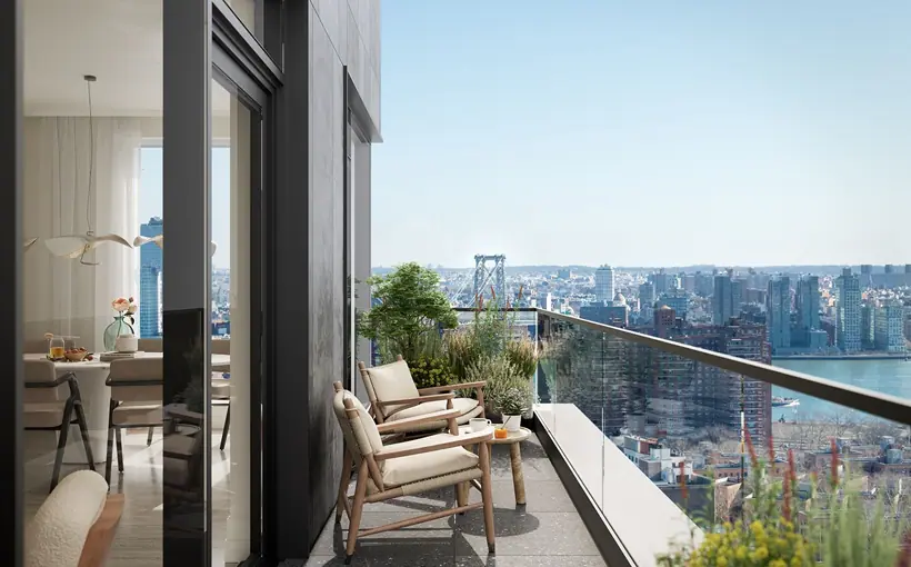 NY 222 East Broadway balcony Manhattan