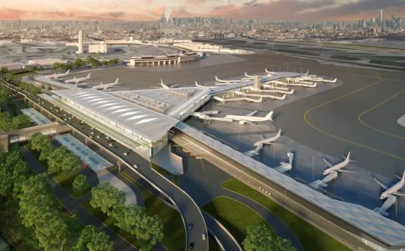 A new Terminal B is scheduled to open at Newark Liberty Airport as part of a $30-billion redevelopment