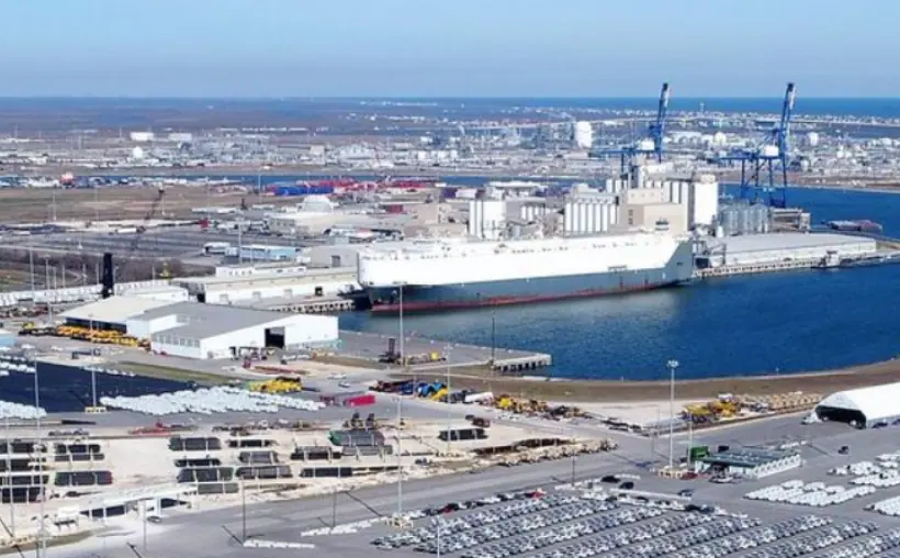 Volkswagen building vehicle terminal in Freeport Texas