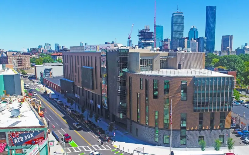 Quincy, MA-based Lee Kennedy Co., Inc., has completed construction on the Boston Arts Academy’s new $117-million facility at 174 Ipswich Street in Boston, MA. The 154,000-square-foot building, which is across from Fenway Park, will permit Boston Arts Academy to increase its enrollment by 15%. Each floor within the building is dedicated to a different art discipline with common areas throughout to encourage spontaneous performances and instruction. All levels offer flexible classrooms and different learning environments, including a STEAM lab where students can explore how subjects like math, science and technology intersect with the arts. Large public spaces, such as the lobby, double as art galleries where student work is displayed. A 500-seat theater featuring a proscenium stage is available to host both student and local-artist performances that incubate a community learning environment where students can create their own work and be inspired through working artists in and around Boston. The new facility also provides better rehearsal studios, high-tech fashion and fine art studios, a gymnasium, dance studios, a rooftop recital hall, and more. Many of the spaces are equipped with the latest technology used by professional artists, allowing students to gain experience using the same equipment they will eventually utilize outside of the classroom.