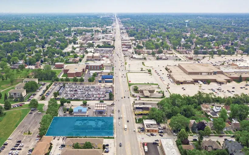 The site at 6616 95th St. in Oak Lawn, IL formerly contained a restaurant