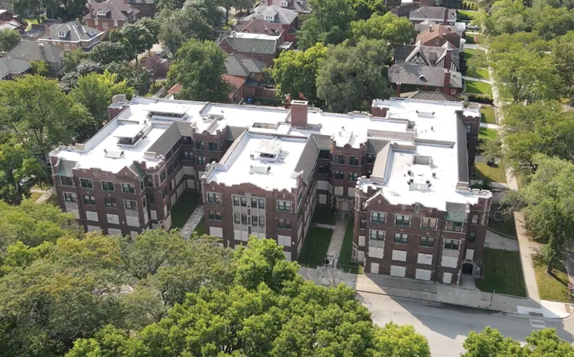 6700 Constance Avenue is a 78-unit apartment building in Chicago’s historic Jackson Park Highlands district