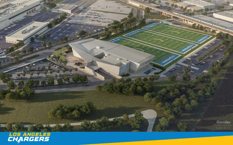 Chargers Training Facility in El Segundo Takes Shape