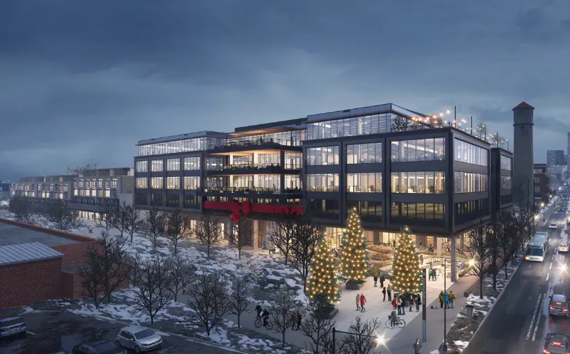 Portman Holdings, has topped out its 135,000-square-foot Junction Krog District office development located in the Old Fourth Ward in Atlanta.