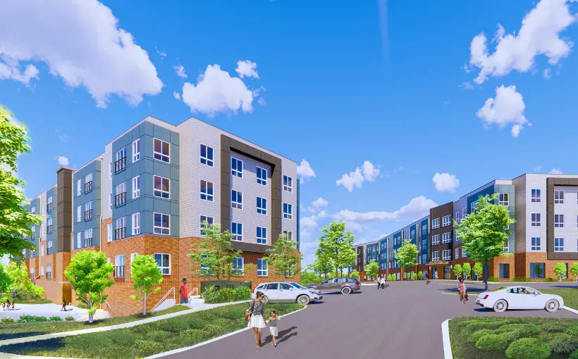 Enterprise Community Development has broken ground on Roslyn Rise, $70-million reimagining of a 1960s housing community in Columbia, MD.