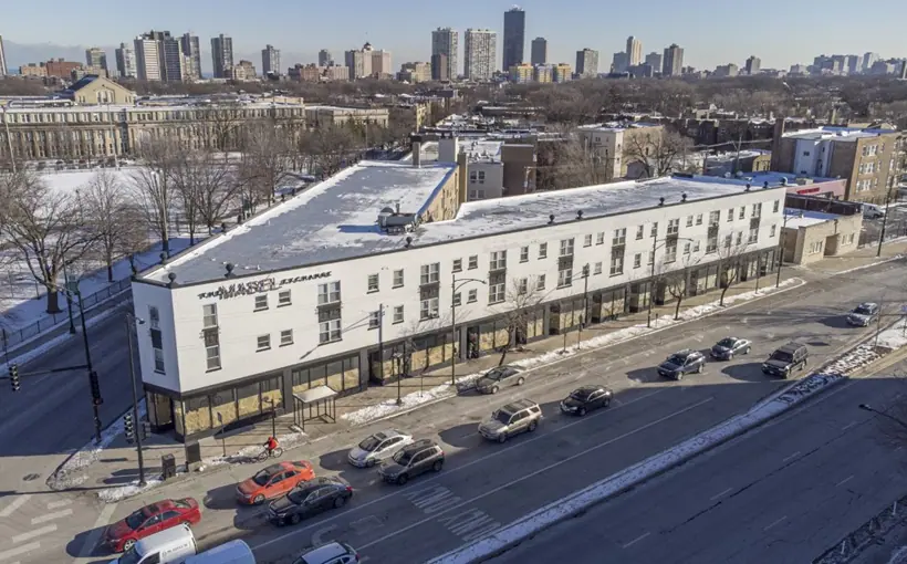 Mabel Exchange, a mixed-use property that was originally the headquarters of Maybelline, has sold for $9.2 million on Chicago's North Side