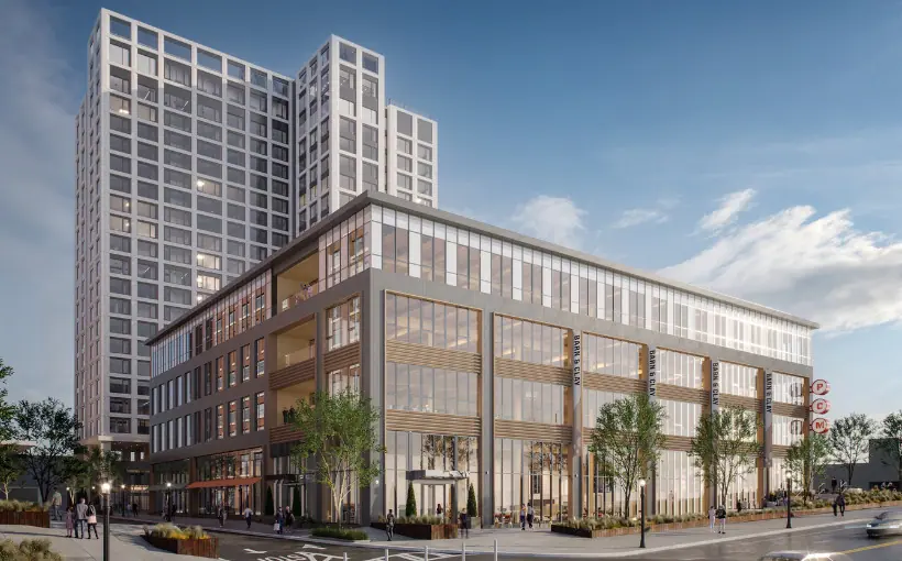 Jamestown has started vertical construction on 619 Ponce, a four-story mass timber loft office building located at Ponce City Market in Atlanta, GA.