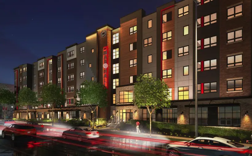 CHI Marshall St Louis student housing rendering