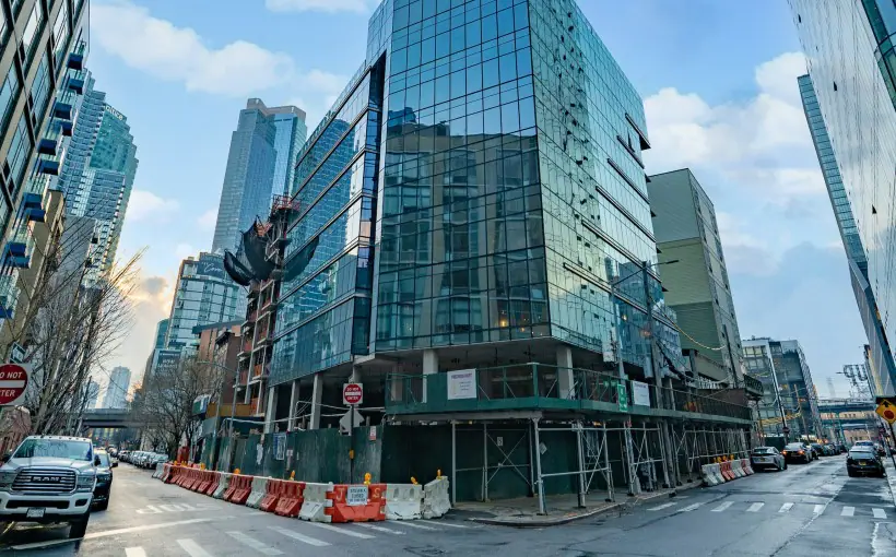 NY Athena LIC facade installation Long Island City