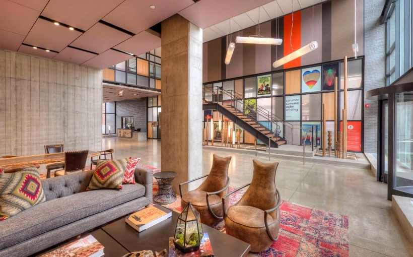 CHI Xavier Apartments lobby Chicago