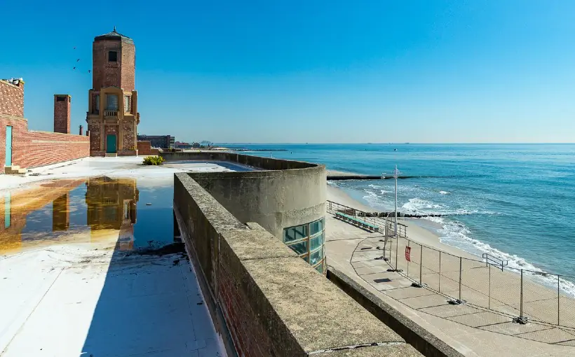NY Jacob Riis Park bathhouse Queens rooftop view