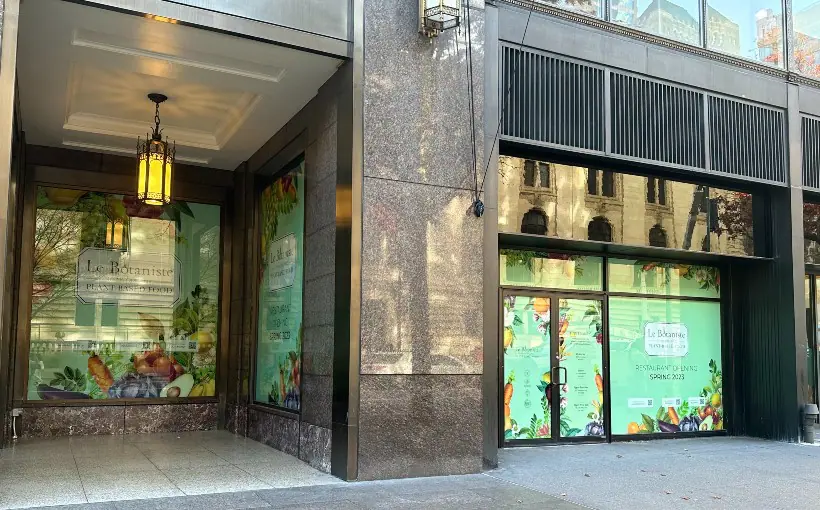 NY Le Botaniste restaurant exterior 11 West 42nd Street