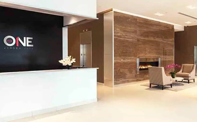 NY The One Jersey City apartments lobby