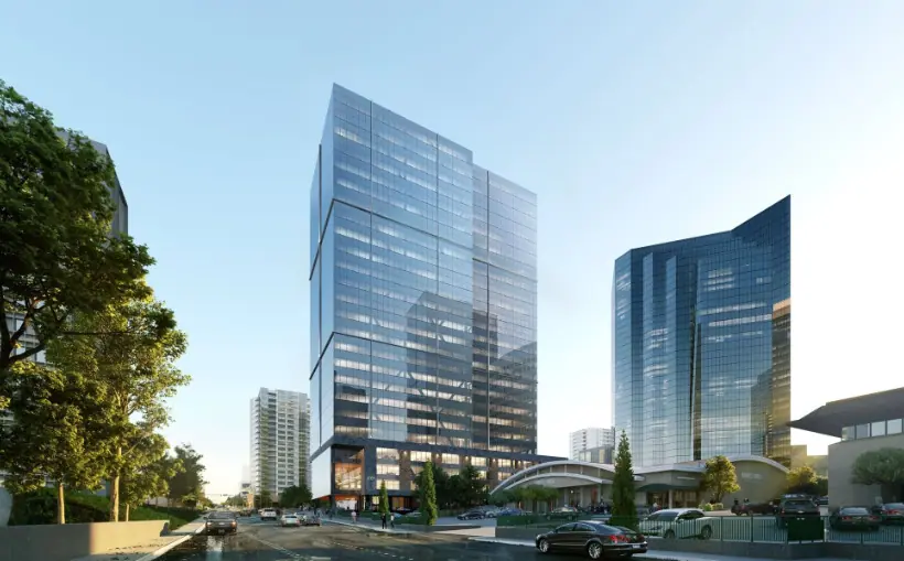 Amazon-Leased Tower in Bellevue Tops Out