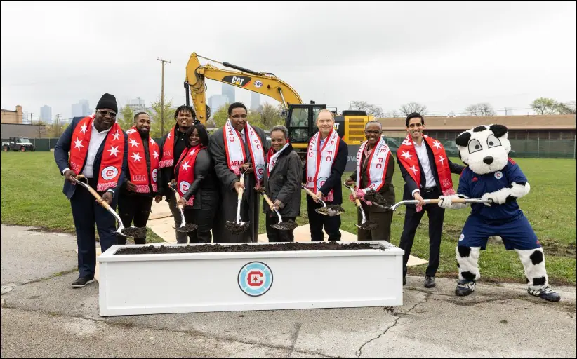 CHI Chicago Fire Training Center groundbreaking April 2023