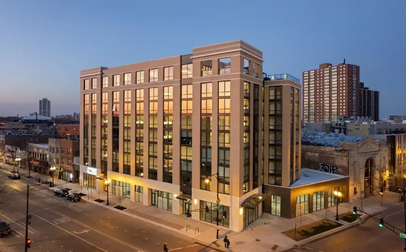 McHugh Construction recently completed a nine-story apartment building developed by The John Buck Company in Chicago’s Uptown neighborhood