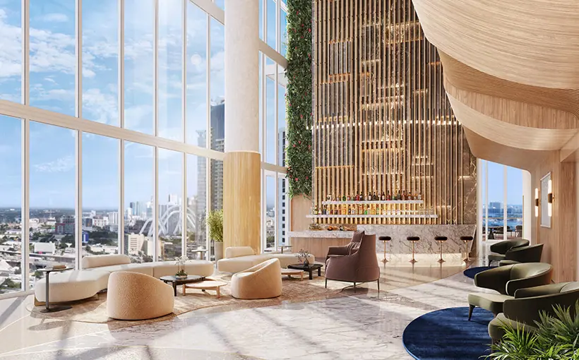 Okan Tower, the new mixed-use megaplex in downtown Miami, has debuted renderings of its Hilton Miami Bayfront Hotel