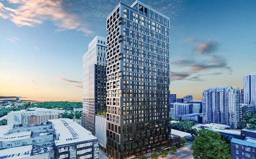Toll Brothers Apartment Living and joint venture partner PGIM Real Estate celebrated the topping-out of Momentum Midtown at 1018 W. Peachtree Street NW in Atlanta