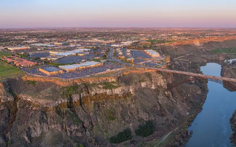 SEA Canyon Park West shopping center Twin Falls ID aerial view