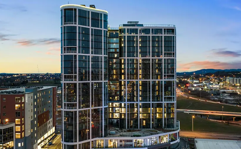The 20-story Albion in the Gulch has opened at 645 Division St. in downtown Nashville