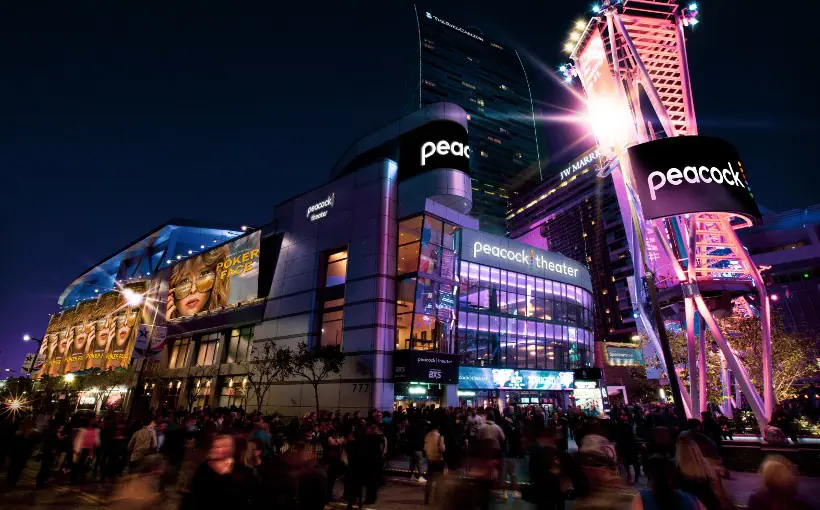 AEG and streaming service Peacock signed a deal that includes naming rights to the arena and outdoor plaza at AEG's L.A. LIVE entertainment complex