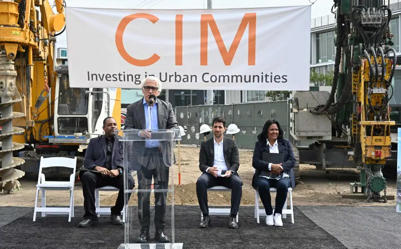 CIM Group has begun construction of a mixed-use development at 3045 Crenshaw Blvd. on the former north campus of West Angeles Church.