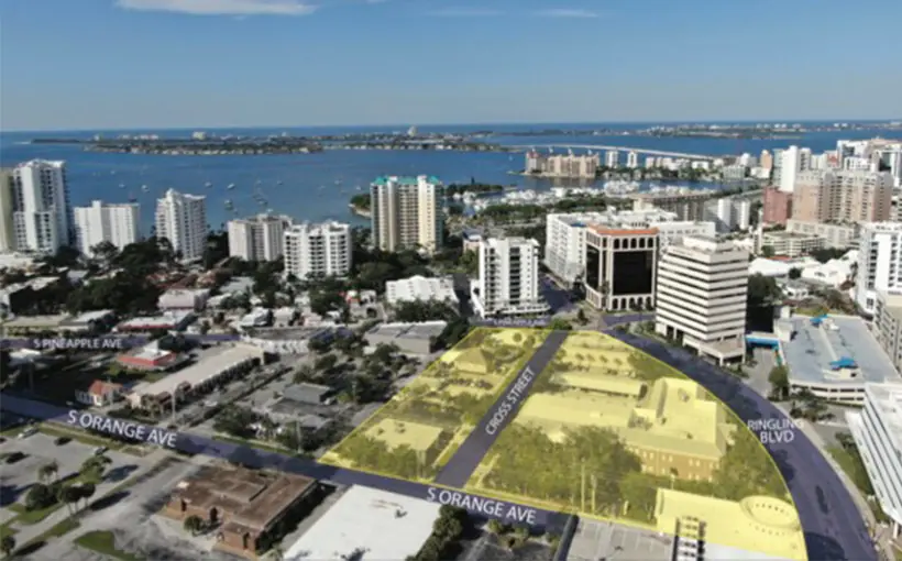 Orange Pineapple LLC has purchased seven parcels on more than 3 acres in downtown Sarasota for $32 million