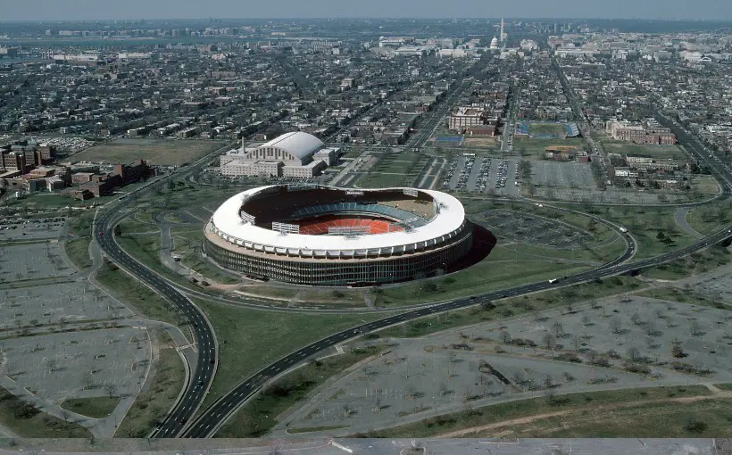 DC RFK Stadium aerial photo 1988