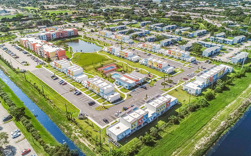 Housing Trust Group has completed Heron Estates Family, a $21.4 million affordable townhome community in Riviera Beach, FL.