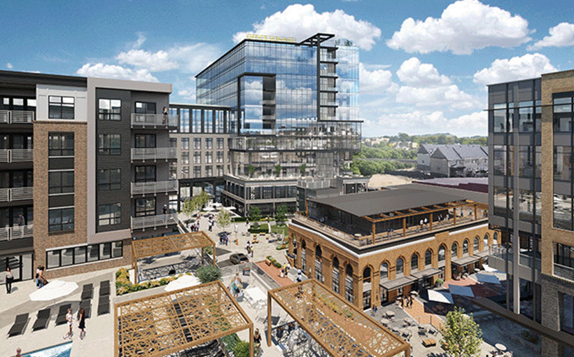 The joint venture of Crosland Southeast and Nuveen Real Estate has broken ground on Commonwealth, the Plaza Midwood development