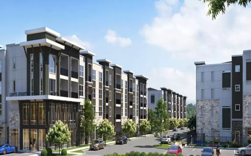 Anthem building transit-oriented Garland apartment community