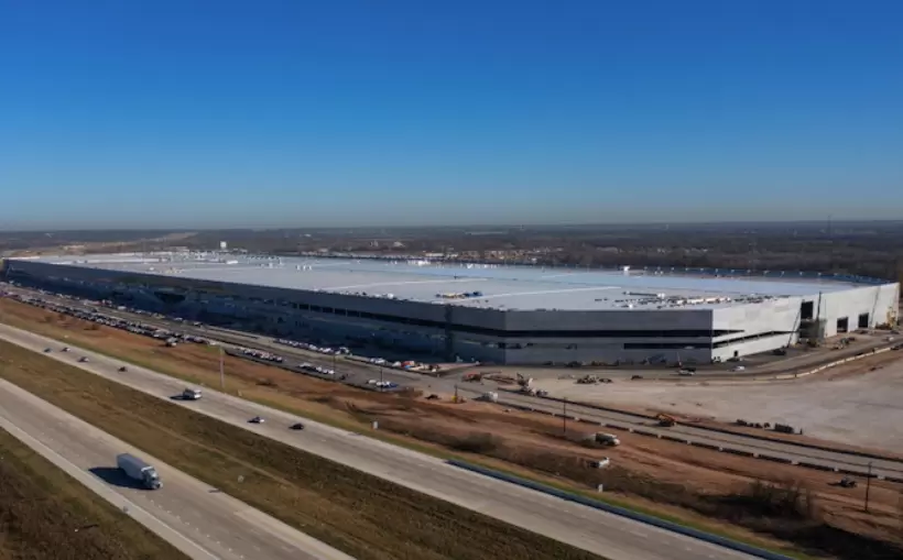 Tesla gigafactory drawing apartment builders