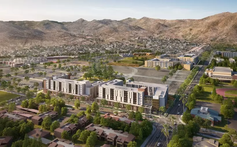 CA UCR Riverside North District Phase 2 Student Housing Development rendering