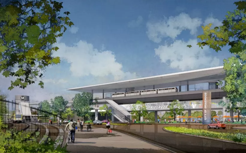 CA Inglewood Transit Connector rendering