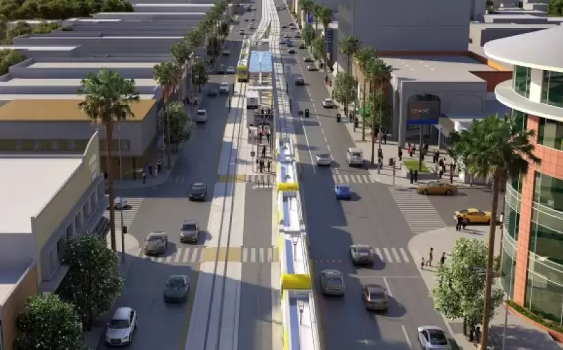 CA East San Fernando Valley Light Rail rendering