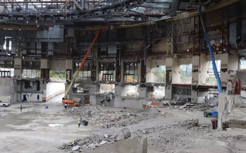 Erwin Center being demolished