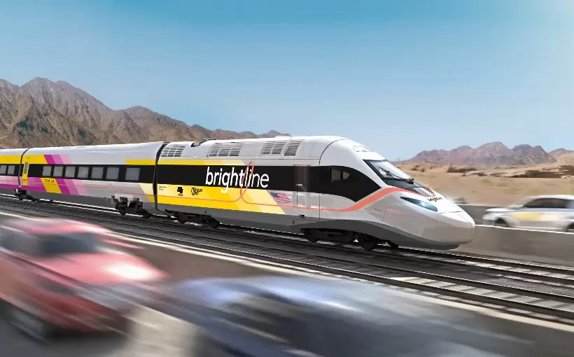 CA Brightline West rail line rendering