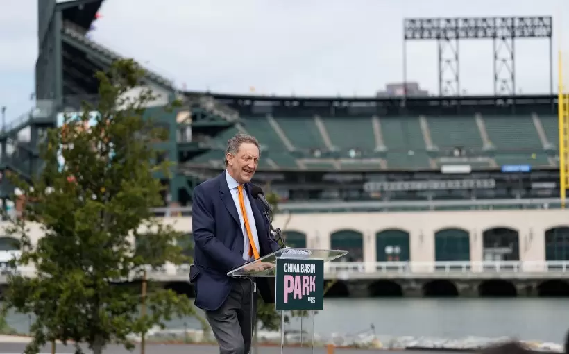 CA Larry Baer, San Francisco Giants President & CEO at opening of China Basin Park