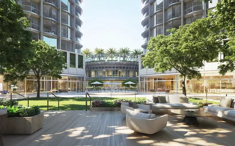 CA Century Plaza Retail Area rendering by DBOX