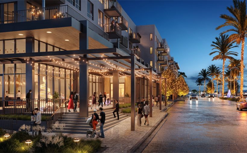 CA Trammell Crow Northridge Fashion Center apartments rendering