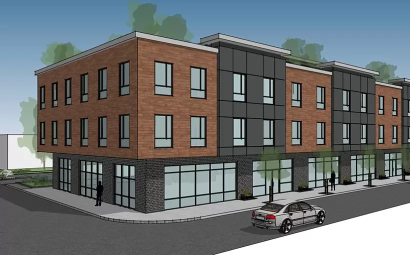 BOS Bridge Street mixed-use Weymouth MA Cela Development