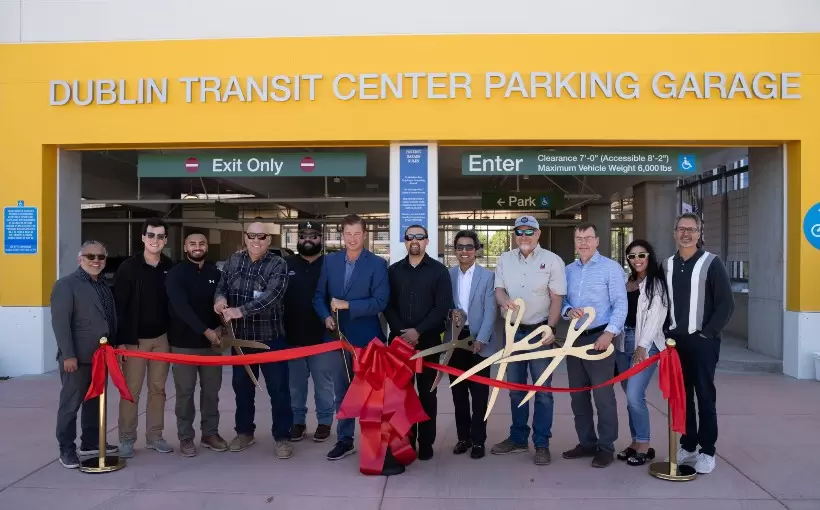 CA McCarthy Building Companies Dublin Transit Center Parking Garage ribbon cutting