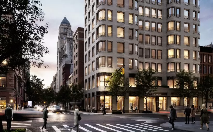 NY Giorgio Armani Residences 760 Madison Avenue exterior SL Green