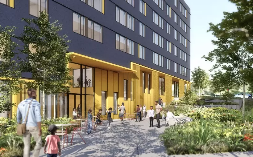 SEA Albina One affordable housing rendering Portland OR