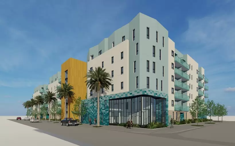 CA 1400 Long Beach rendering Meta Housing